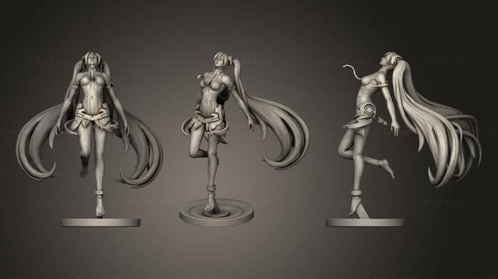 Figurines of girls (Miku, STKGL_1163) 3D models for cnc